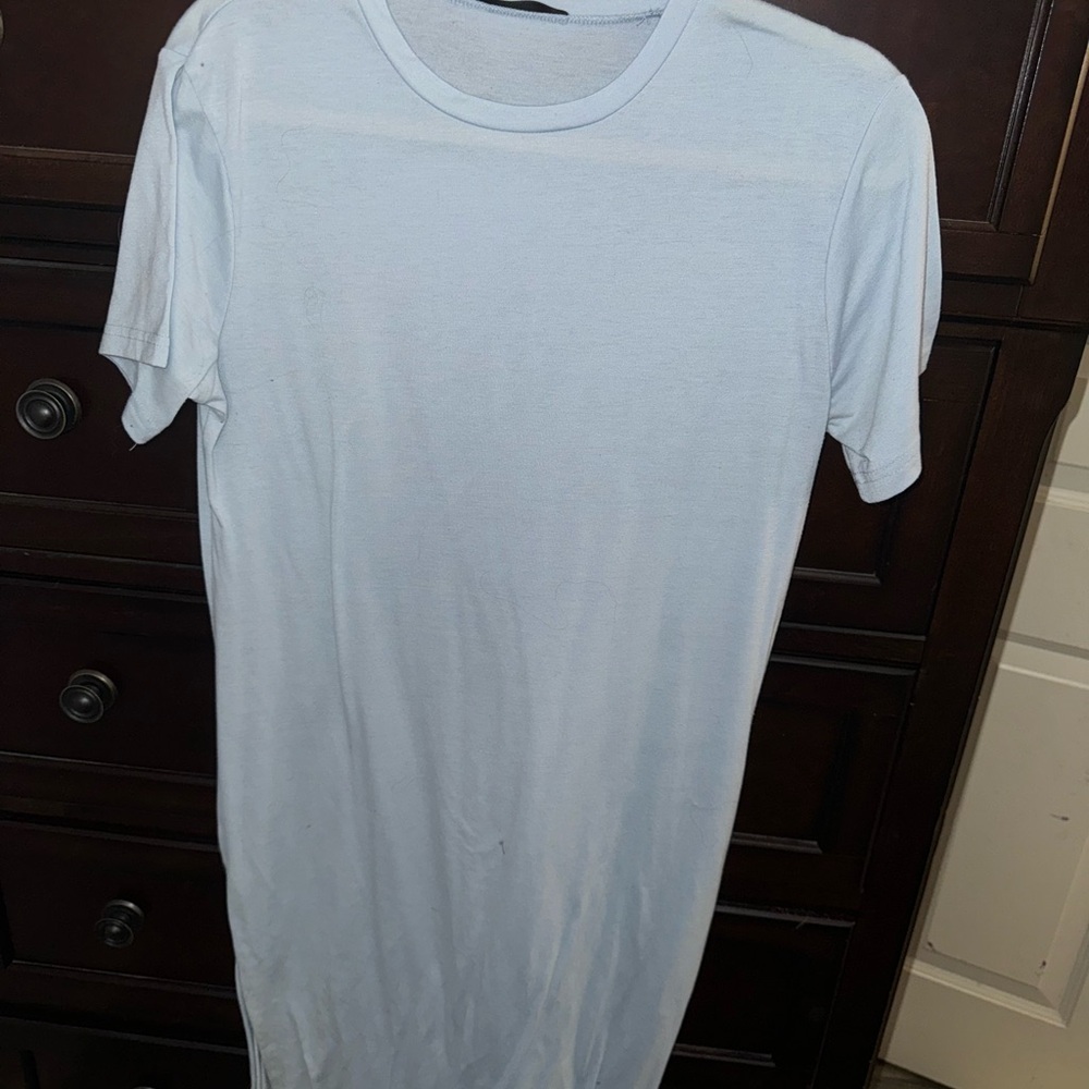 Women’s Light Blue Dress with Slit